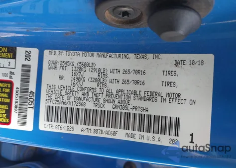 2019 Toyota Tacoma Trd Pro from USA, damaged, VIN 5TFCZ5AN6KX172568